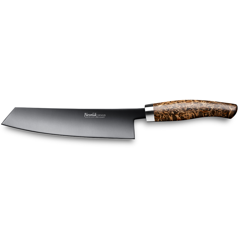 Nesmuk Janus chef's knife Karelian curly birch