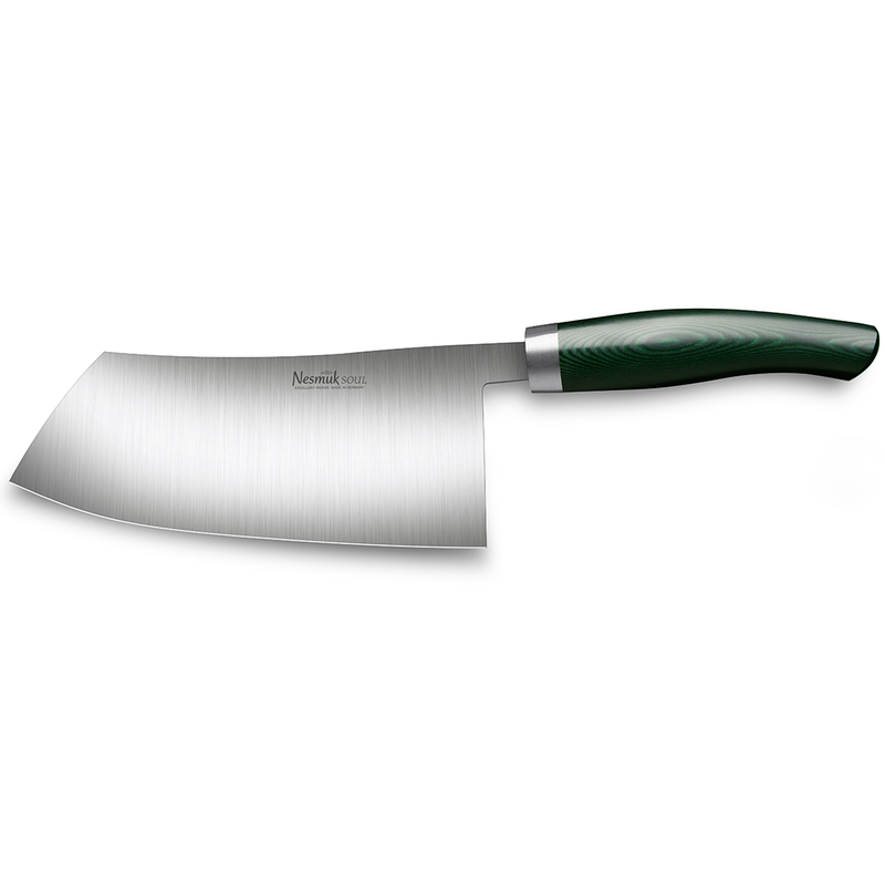 Nesmuk SOUL Chinese Chef's Knife Micarta Green