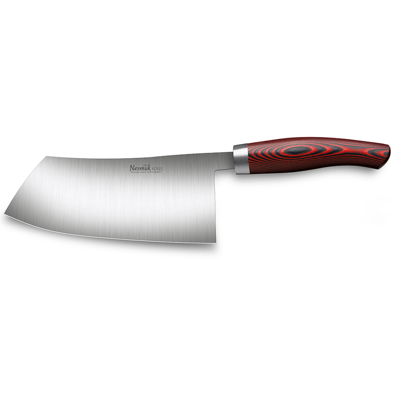 Nesmuk SOUL Chinese Chef's Knife Micarta Red